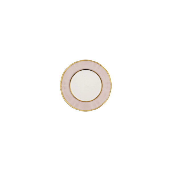 Piatto Pane Ornato Bouquet Rosa Pastello