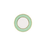 Dessert Plate Ornate Bouquet Pastel Green