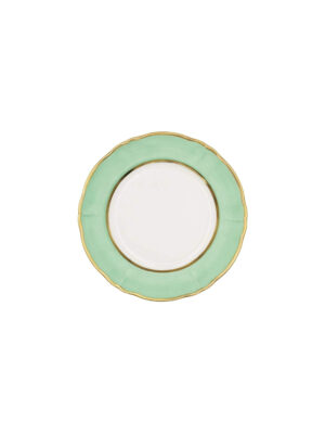 Piatto Frutta Ornato Bouquet Verde Pastello