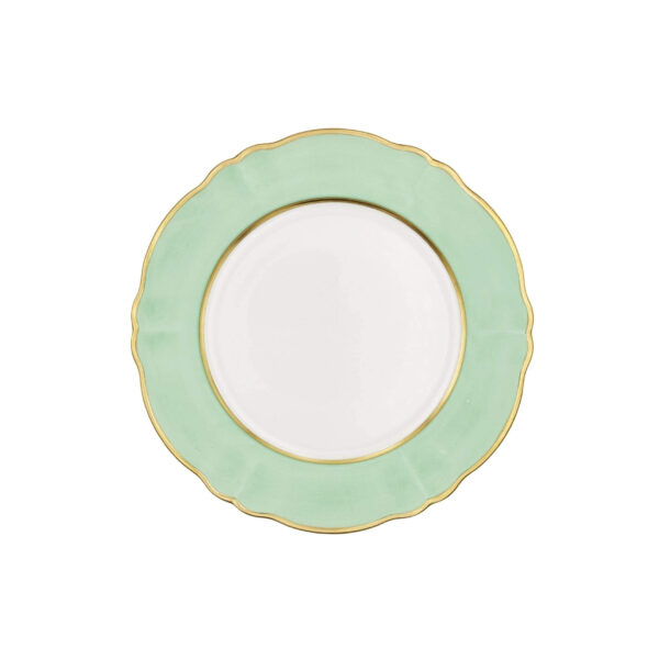 Ornate Charger Plate Bouquet Pastel Green