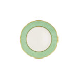 Piatto Piano Ornato Bouquet Verde Pastello