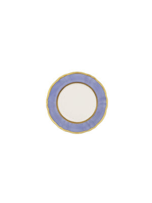 Piatto Pane Ornato Bouquet Viola Pastello