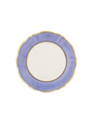 Piatto Piano Ornato Bouquet Viola Pastello
