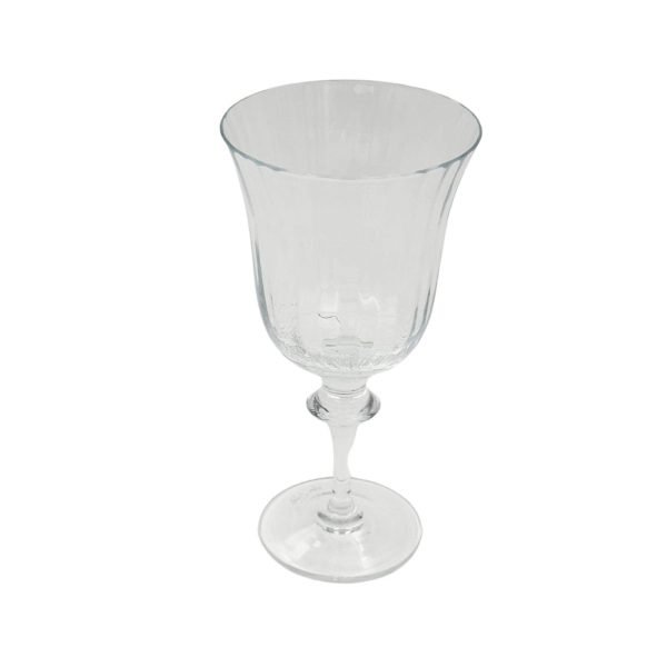 Tulip Ribbed Water Glass