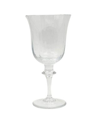 Tulip Ribbed Water Glass