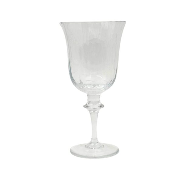 Tulip Ribbed Water Glass