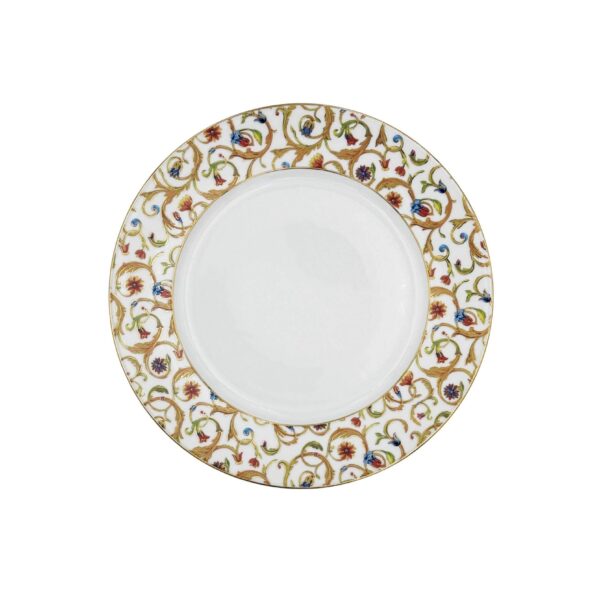 Smooth Round Tray with Girali Decorative Band