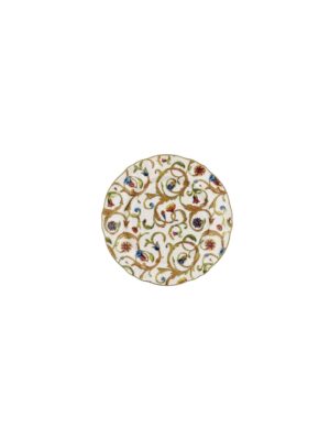 Piatto Pane Ornato Girali Decoro Totale