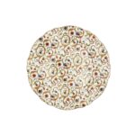 Ornate Round Tray with Full Scroll Decoration