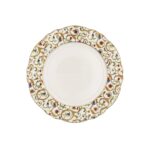 Round Tray with Ornate Swirls Border Decoration