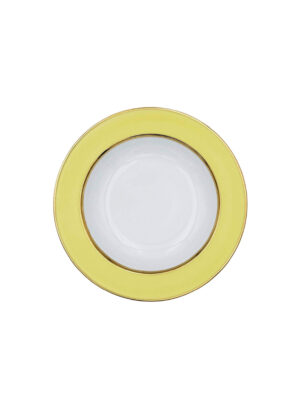 Piatto Fondo Liscio Bouquet Giallo Pastello