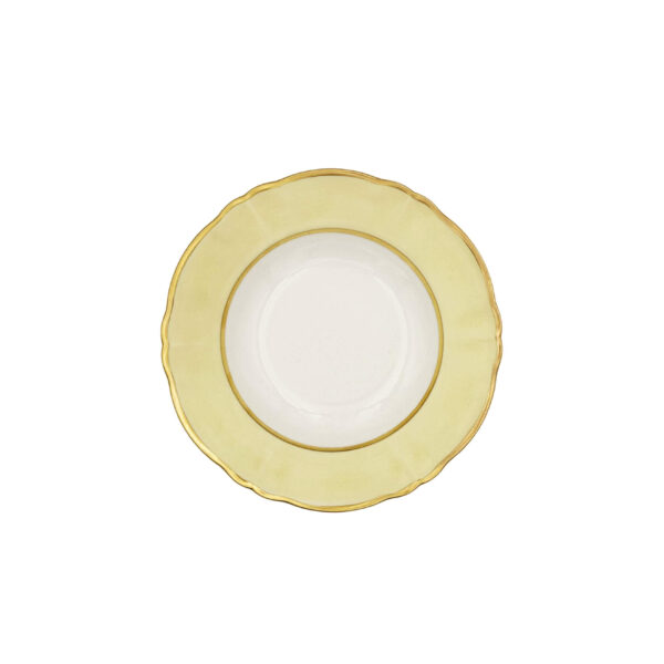 Ornate Deep Plate Bouquet Pastel Cream