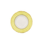 Piatto Fondo Ornato Bouquet Giallo Pastello
