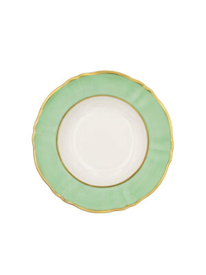 Piatto Fondo Ornato Bouquet Verde Pastello