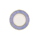Deep Plate Ornate Bouquet Pastel Purple
