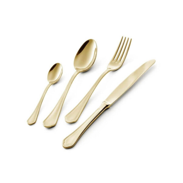 Set Posate 6 Pezzi Ornato Oro