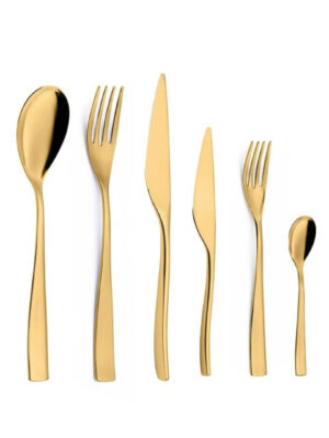 Servizio di  Posate 72  Pezzi Contemporary Gold
