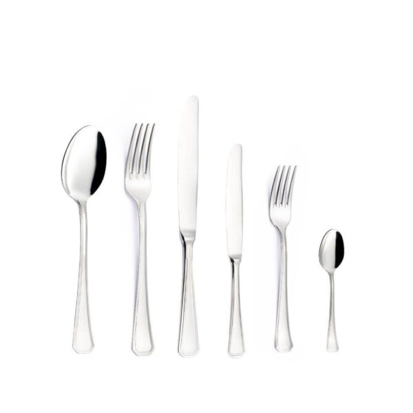 Set Posate 6 Pezzi in Acciaio Ottagonale