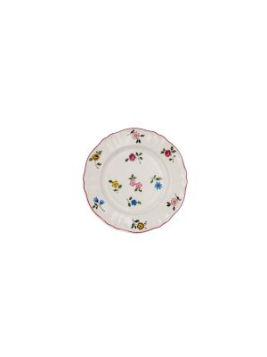 Floral Decorated Bread Plate