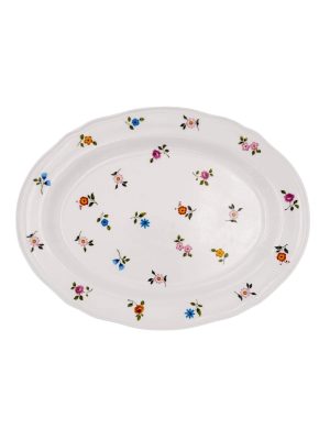 Floral Ornate Oval Tray