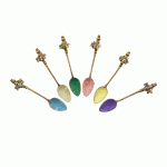 Set 6 Cucchiaini Colorati Assortiti con Decorazione Ape