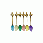 Set 6 Cucchiaini Colorati Assortiti con Decorazione Ape