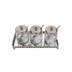 Set of Three Jars with Tray