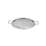 Medium Oval Silver Tray with Handles