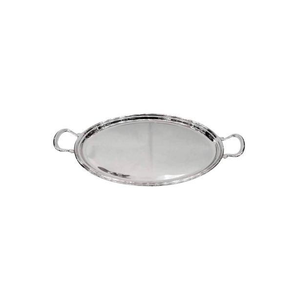Medium Oval Silver Tray with Handles
