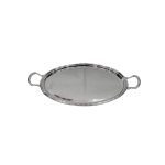 Medium Oval Silver Tray with Handles