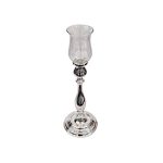 Silver Candlestick with Wind Guard