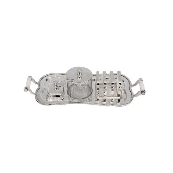 Silver Alloy Breakfast Tray Set