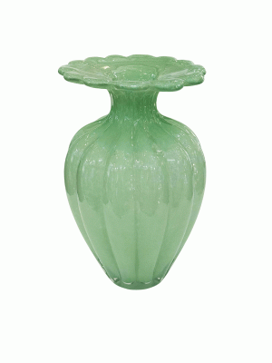 Vaso in Pasta di Vetro Verde